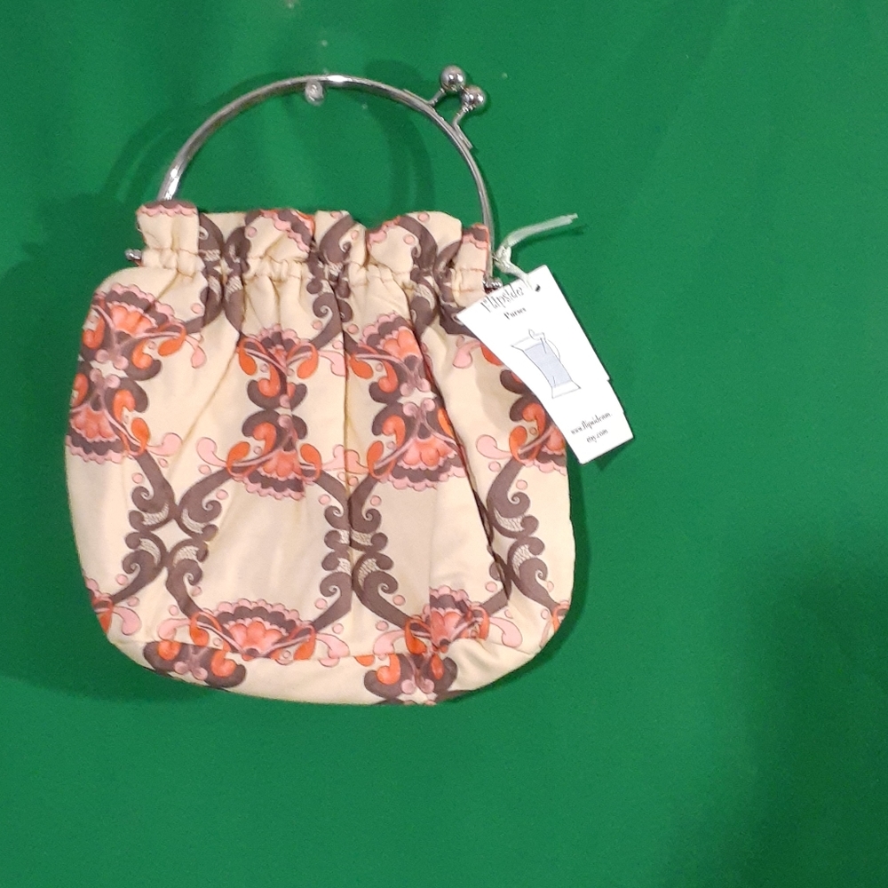 Etsy flipside floral snap reversible clutch